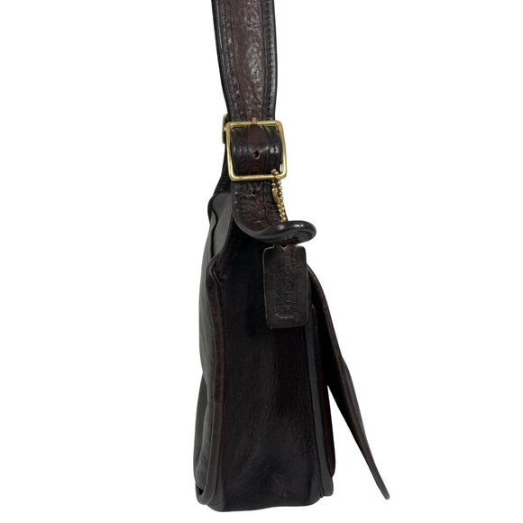 Vintage Coach NYC Classic Shoulder Bag 9170 Mocha Brown Pre 94 + Hang Tag Charm - Picture 2 of 14